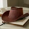 Chapéu de Cowboy Ocidental de Verão Chapéu de Aba Larga Retrô para Viagem Sichuan-Oeste Chapéu de Sol para Fotografia ao Ar Livre Chapéu de Cavaleiro para Montaria em Pastagem