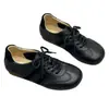 Colección Otoño 2026: Zapatos Casuales Hechos a Mano, Tratados con Color, con Cordones, Planos, Piel de Vaca Suave, Zapatos Casuales para Mujer Estilo Alemán