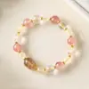 Regalo de Cumpleaños Pulsera de Cristal Citrino Amatista Pulsera de Agua Blanca Femenina Nicho Pulsera de Cristal de Gama Alta