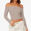 Camiseta de Manga Larga Asimétrica Transfronteriza para Mujer, Nueva Ropa Deportiva Ajustada de Manga Larga para Entrenamiento de Pilates, Tops de Yoga para Mujer