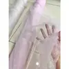 Rosa Blanco Rosa Claro Brillante con Purpurina Tela de Malla Vestido de Novia Vestido de Noche Hecho a Mano Decoración DIY Tela de Malla