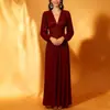 2026 Inverno Comércio Exterior Transfronteiriço Fábrica Novo Sexy Decote V Profundo Elegante Anfitrião Vestido de Noite Vestido Longo