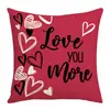 Funda de Almohada Temática de San Valentín Más Vendida Transfronteriza con Estampado Decorativo Alfanumérico en Inglés de Amor