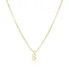 Collar con Colgante de Acero Inoxidable de 26 Letras Más Vendido en Amazon para Mujeres Cadena para Clavícula Versátil de Nicho Collar de Moda Normcore