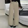 Pantalones anchos simples y elegantes para mujer, nueva colección otoño/invierno 2026, de cintura alta, corte holgado, diseño de pierna recta, elegantes y fluidos, pantalones largos casuales