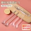 Cucharas Desechables Empaquetadas Individualmente para Uso Comercial, Cucharas de Postre de Plástico Engrosado, Cucharas Largas para Hielo y Gelatina, Al Por Mayor