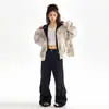 Chaqueta corta con capucha tie-dye de estilo americano moderno y cansado, imitación de dos piezas, top holgado de primavera para pareja, abrigo de estilo callejero