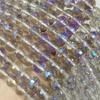 Contas redondas de vidro de cristal azul safira cortadas AB cor 96 superfície disco rígido corte contas DIY cordão várias cores disponíveis