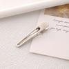 Popular Pinza de Pico de Pato de Acero Gris de Alta Gama, Pinza de Cabeza Cuadrada, Accesorios para el Cabello, Accesorios para Joyería DIY, Pinza para el Cabello Sin Costuras