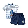 Nuevo traje deportivo versátil para niños con estampado de cuadrícula de dibujos animados, secado rápido, transpirable, elegante ropa de aire acondicionado para el hogar para niños