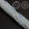 Suministro directo de fábrica 2/3/4 mm Jade Porcelana Bolas de 32 caras material para ensartar a mano cuentas de cristal cuentas de esquina multicorte