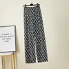 Pantalones Casuales de Pierna Ancha para Mujer, Talla Grande, Verano 2023, Imitación de Algodón y Seda, Largo al Tobillo, Sueltos, para Exteriores, Hogar, para Mamá