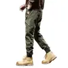 Pantalones de trabajo lavados al agua marca de moda pantalones de chándal desgastados para hombre peso pesado retro casual pantalones para hombre con puños forrados de forro polar pantalones largos de senderismo