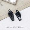Estilo Gótico Retrô Personalidade Desgastada Liga Metálica Pingente Gota Esmaltada Borboleta Amor Morcego Lâmina DIY Acessórios para Colar de Mão
