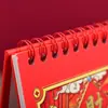 Papel Cortado para Janela Estampado a Quente Chinês Padrão Calendário Mensal Ano Novo Ruyi Ornamento de Calendário de Mesa para Escritório
