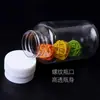 Botella de plástico transparente de ml con tapa, botella dispensadora de líquido sellada, frasco pequeño de medicina para muestras, botella vacía