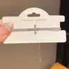 Pulseira Pingente Cruz de Zircônia Transfronteiriça, Pulseira de Luxo Leve de Alta Qualidade, Joia de Mão Exquisita da Moda de Nicho Europeia e Americana para Mulheres