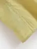Comercio Exterior Al por Mayor Estilo Europeo y Americano Primavera 2026 Nuevo para Mujer Camisa de Botón Sencillo Cuello Redondo Mangas Cortas Abullonadas Top Casual