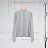 Warren Sea Dragon LST003 Top básico casual de moda, simple y versátil, camiseta de algodón de manga larga con cuello redondo para mujer