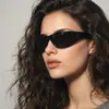 Óculos de Sol Estilo Gatinho Futurista Y2K para Homens e Mulheres Tendência Cool Óculos de Sol Transfronteiriços Europeus e Americanos ins Celebridade da Internet Proteção Solar Óculos de Ciclismo