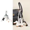 Cinta de Moda Transfronteriza Lazo de Cuero Salchicha Colgante Adorno de Borla para Bufanda Llavero de Coche para Bolso