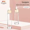 Frasco conta-gotas de vidro hexagonal Junfeng 30ml Produto para cuidados com a pele Frasco conta-gotas Óleo essencial Frasco de vidro de essência de emulsão aquosa de 50ml
