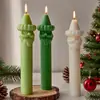 Jiahui Mei Molde de Silicona para Vela de Papá Noel DIY Vela de Aromaterapia Navideña Decoración Herramienta de Pulido
