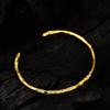 S2071 Pulsera Versátil Coreana Personalizada de Plata Esterlina S925 con Textura Irregular Pulsera Fina de Línea Plisada para Mujer