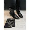 Primer encuentro: elegantes y geniales, versátil uso de dos maneras, hebilla de cinturón retro desmontable, botas largas de pierna recta para mujer, estilo de bota minimalista