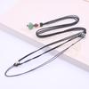 Produtos artesanais gota de água tecido diy jade colar pingente corda jade ágata jade pingente pescoço camisola corrente corda