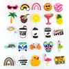Bolsas de Playa Casuales de Venta Caliente Transfronterizas con Diseño Floral, Accesorios Versátiles para Bolsas Bog con Hebilla Decorativa Desmontable para DIY