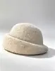 Sombrero de Equitación para Mujer Otoño Invierno Nuevo Elegante Sencillo Decoración de Perlas Lana Retro Copa Redonda Versátil Bombín Pequeño Boina