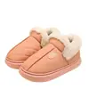Pantuflas de algodón para mujer con talón cubierto para otoño e invierno, aptas para usar en exteriores, con forro polar añadido para mayor calidez, suelas gruesas, impermeables y antideslizantes, zapatos de maternidad para hombre