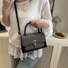 Bolsa quadrada pequena portátil de cor contrastante com textura atacado bolsa feminina 2025 verão nova bolsa de ombro de luxo leve bolsa mensageiro para o trabalho