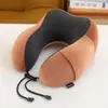 Almofada em Formato de U de Espuma de Memória para Suporte da Coluna Cervical, Travesseiro de Pescoço para Viagem Transfronteiriça com Logotipo Personalizado