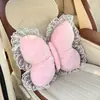 Soporte Cruzado para Cabeza y Cintura de Coche con Lazo Creativo, Nuevo Producto Transfronterizo, Cojín de Asiento de Coche, Almohada para el Cuello, Cojín de Felpa para Soporte Lumbar de Coche