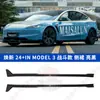 Adecuado para Tesla Model 3 Versión Facelift Labio Frontal Deportivo, Labio Trasero, Faldones Laterales, Divisor Frontal, Kit de Carrocería Modificado, Transfronterizo