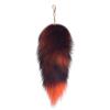 Halloween 30cm Pingente de Pelo de Raposa Azul Prateado Cauda de Raposa Acessórios de Pelo Real Pingente para Bolsa Feminina