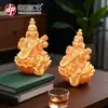 Diosa India de la Palabra Estatua de Buda Adorno para Coche Resina Loto Sentado Guanyin Bodhisattva Estatua Figura Artesanía