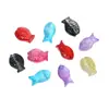 Cuentas de vidrio para peces con degradado bicolor y agujeros verticales, accesorios para joyería DIY para pulseras, collares y pendientes
