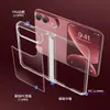 Adecuado para iPhone Duo, funda de teléfono transparente plegable, Apple Duo con bisagra magnética, funda rígida acrílica 2 en 1