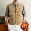 Chaleco Forrado de Polar para Hombre para Ropa de Exterior en Otoño/Invierno, Chaleco de Cuello Alto, Ropa de Exterior Tallas Grandes para Hombre, Chaleco Casual para Jóvenes