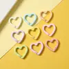 Cierre de Resorte en Forma de Corazón Serie Macaron Color Claro Colgante para Llavero Accesorios para Joyería DIY Parche de Frijol para Bolsas Material de Hebilla