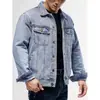 Amazon 2026 Nueva Ropa Transfronteriza para Hombre Juventud Ajuste Delgado Chaqueta de Mezclilla Hombre Estilo Coreano Chaqueta Casual Top Hombre