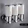 Dispensador de sabão em aço inoxidável, montado na parede, bomba manual, para gel de banho, adequado para banheiros de hotel, dispensador de sabonete líquido galvanizado