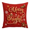 Venda Quente Transfronteiriça Capa de Almofada Tema de Natal Árvore de Natal Floco de Neve Caminhão Desenho Animado Fofo Almofada Lombar para Sala de Estar Fronha