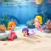 Nuevo producto transfronterizo: Mini figura de sirena de dibujos animados, adorno DIY para acuario, pequeño accesorio para salpicadero de coche