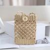 Bolso bandolera de verano Bolso para teléfono móvil Bolso de paja de cuerda de papel Diseño nicho Bolso pequeño tejido 2024 Minibolso versátil Venta al por mayor