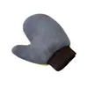 Luvas para lavar carro com design de pata de urso de pelúcia, coral fleece espesso e absorvente, luvas de limpeza de carro que geram espuma e não danificam a superfície da pintura
