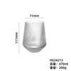 Venta al por mayor En stock Vaso de cerveza de vidrio con rayas simples de corte frío Vaso de vidrio Vaso para cerveza artesanal Vaso para bebidas Vaso para jugo con impresión de logotipo